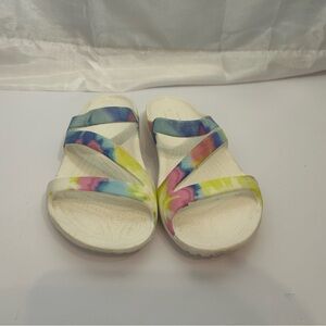 CROCS Tye dye ICONIC strappy sandals Woman’s size 7